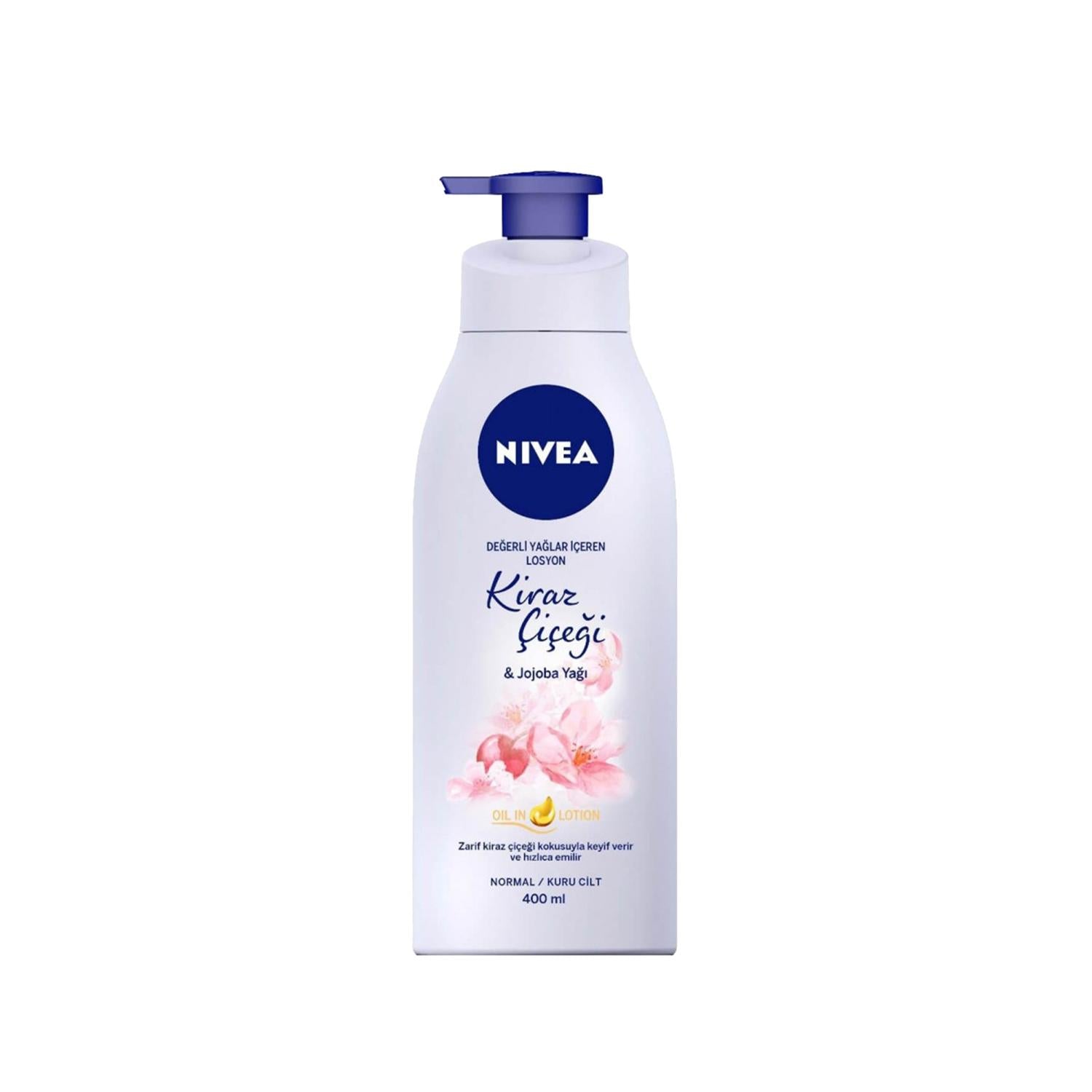 Nivea Cherry Blossom & Jojoba Oil Body Lotion 400ml - Moisturizing, Nourishing, and Hydrating Body Care