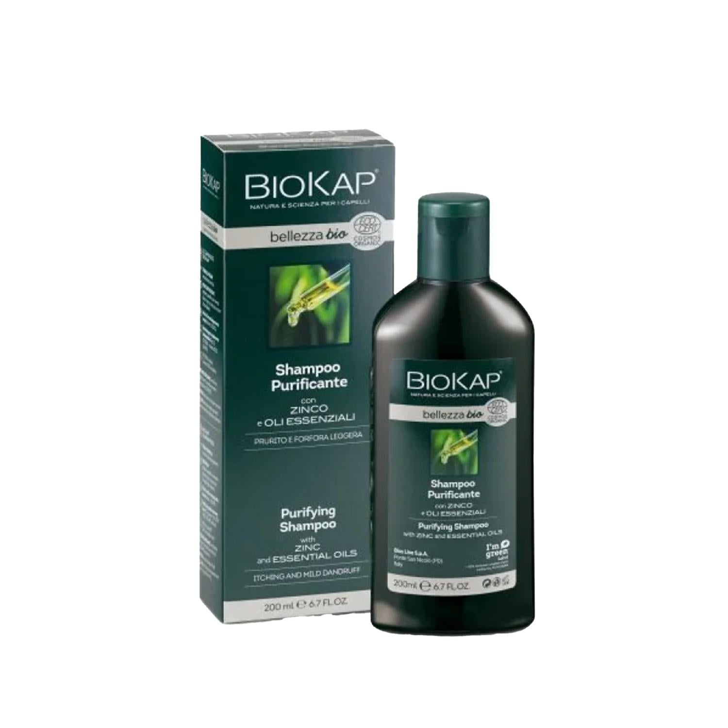 Biokap Bellezza Bio Purifying Shampoo 200ml - Natural Cleansing Shampoo for Healthy Hair