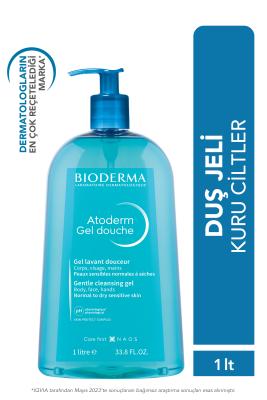Bioderma Atoderm Shower Gel 1000ml - Moisturizing, Dermatologically Tested, Paraben-Free for Sensitive Skin