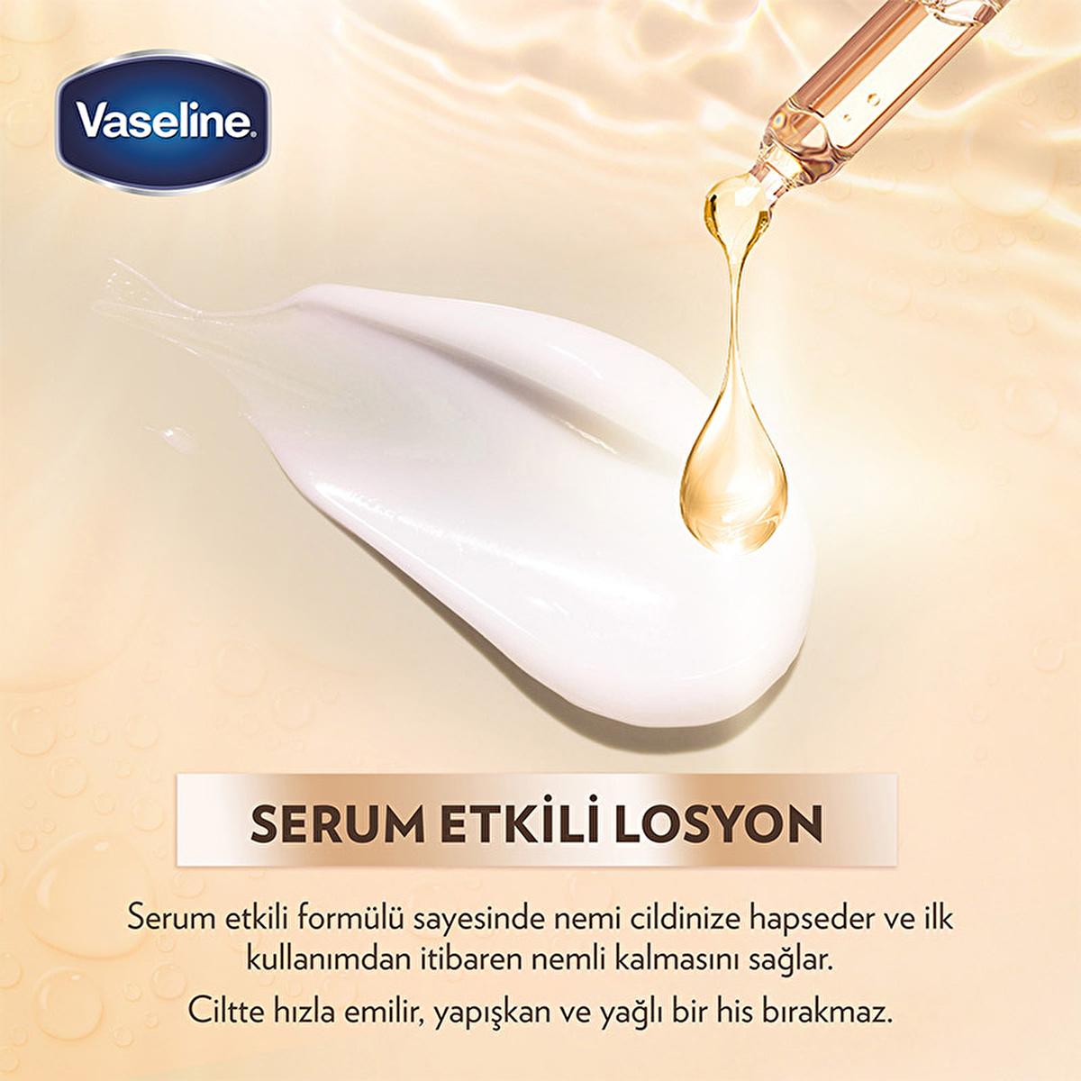 Vaseline Gluta-Hya Serum UV Protective Hydrating Body Lotion - Brightening, Non-Greasy Moisturizer with GlutaGlow Technology