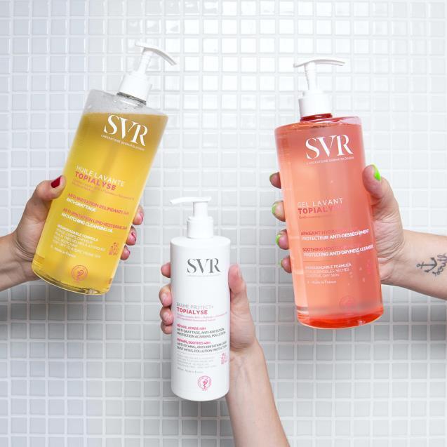 SVR Topialyse Gel Lavant Cleansing Gel for Sensitive Skin - Gentle, Non-Irritating, Family-Friendly Cleanser