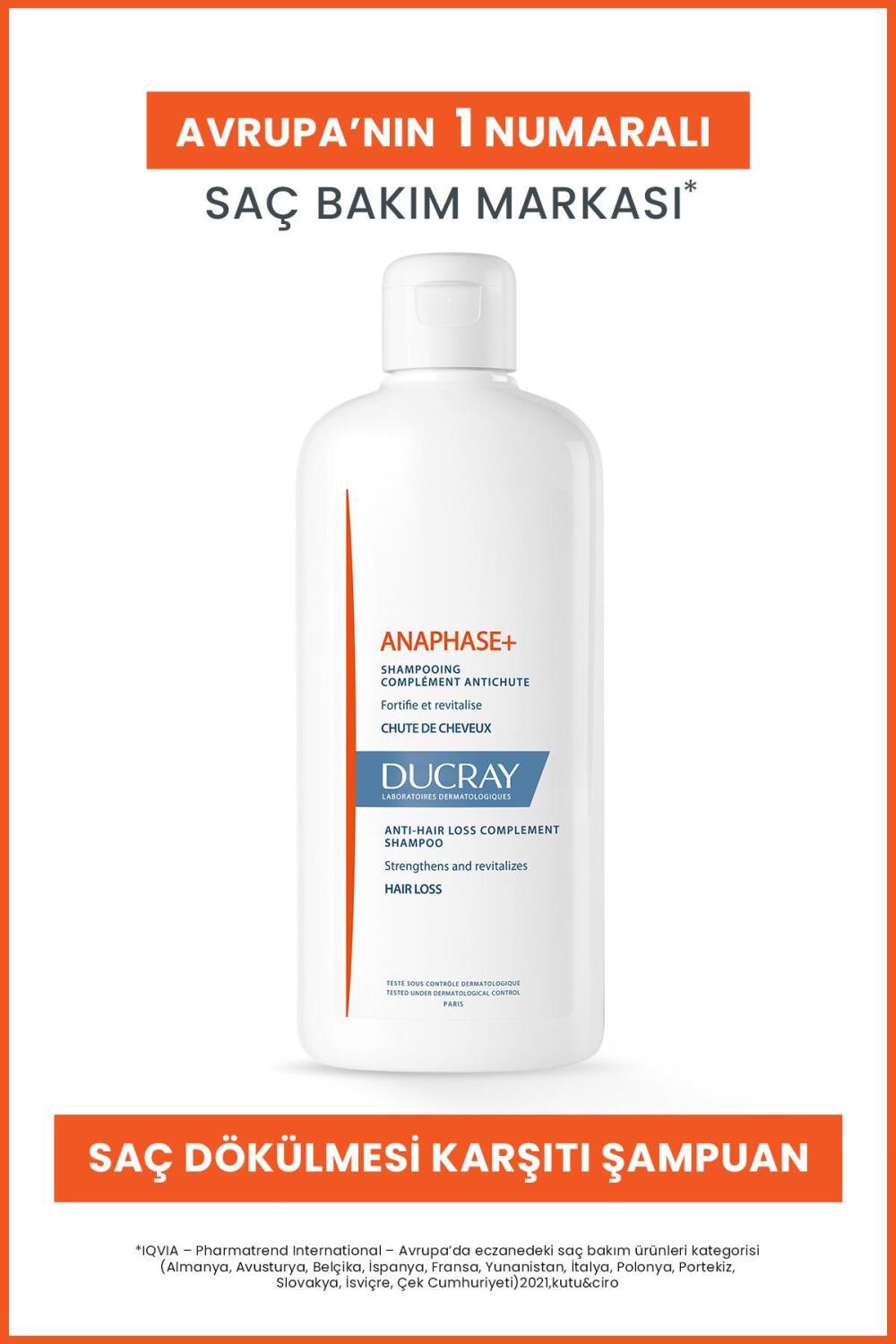 Ducray Anaphase+ Anti-Hair Loss Shampoo - Strengthens Hair, Biodegradable Formula - 13.53 fl oz