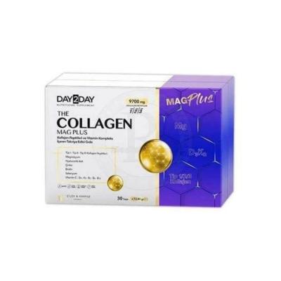 Day2Day Collagen Mag Plus 30 Sachets - Collagen Supplement with Magnesium, Vitamin C & Hyaluronic Acid