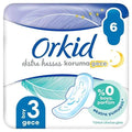 Orkid Extra Sensitive Sanitary Pads, Size 3 Overnight Protection - Fragrance & Dye Free, Hypoallergenic Menstrual Pads for Sensitive Skin (6-Count)