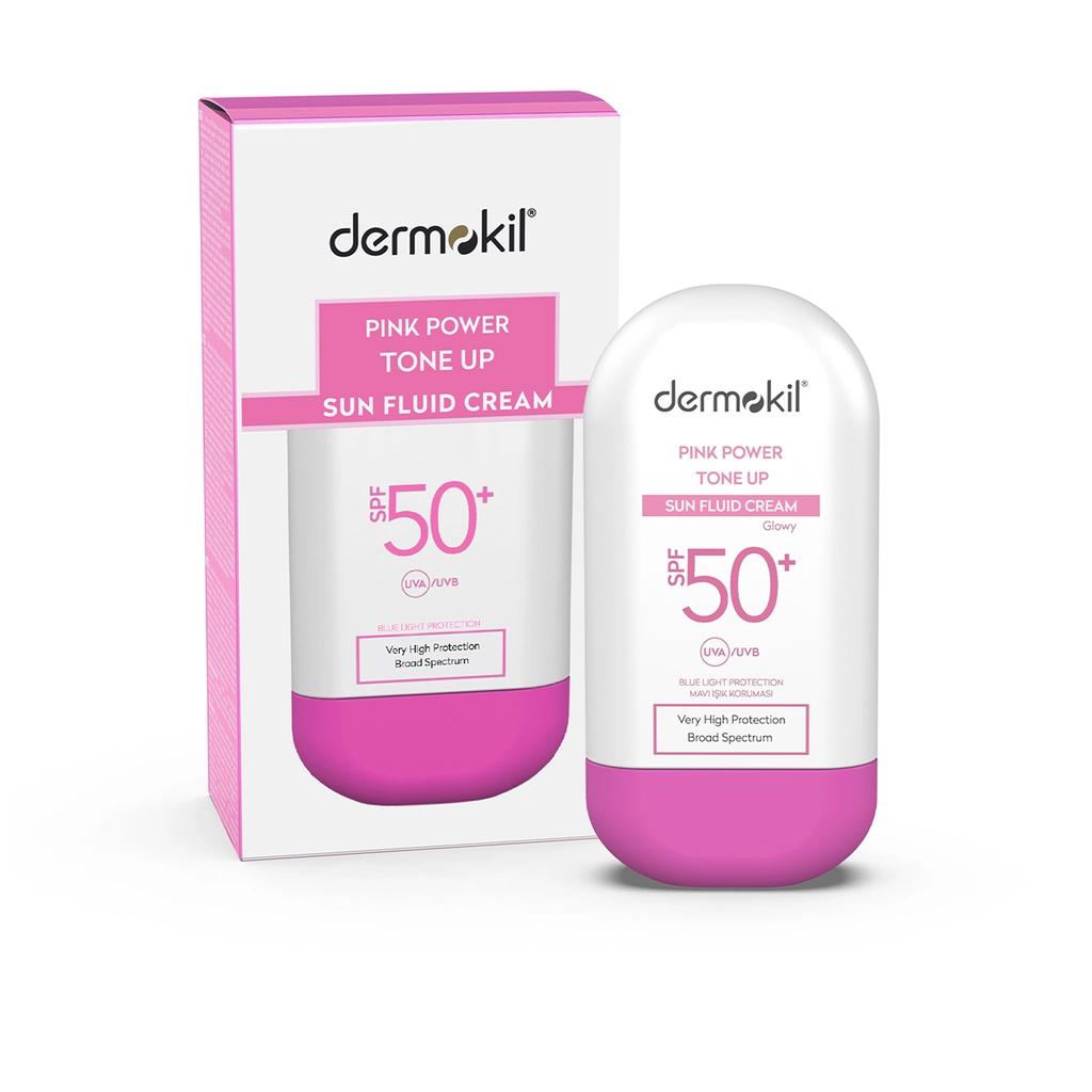 Dermokil Pink Power Tone Up Sun Fluid Cream 50+SPF 60 gr