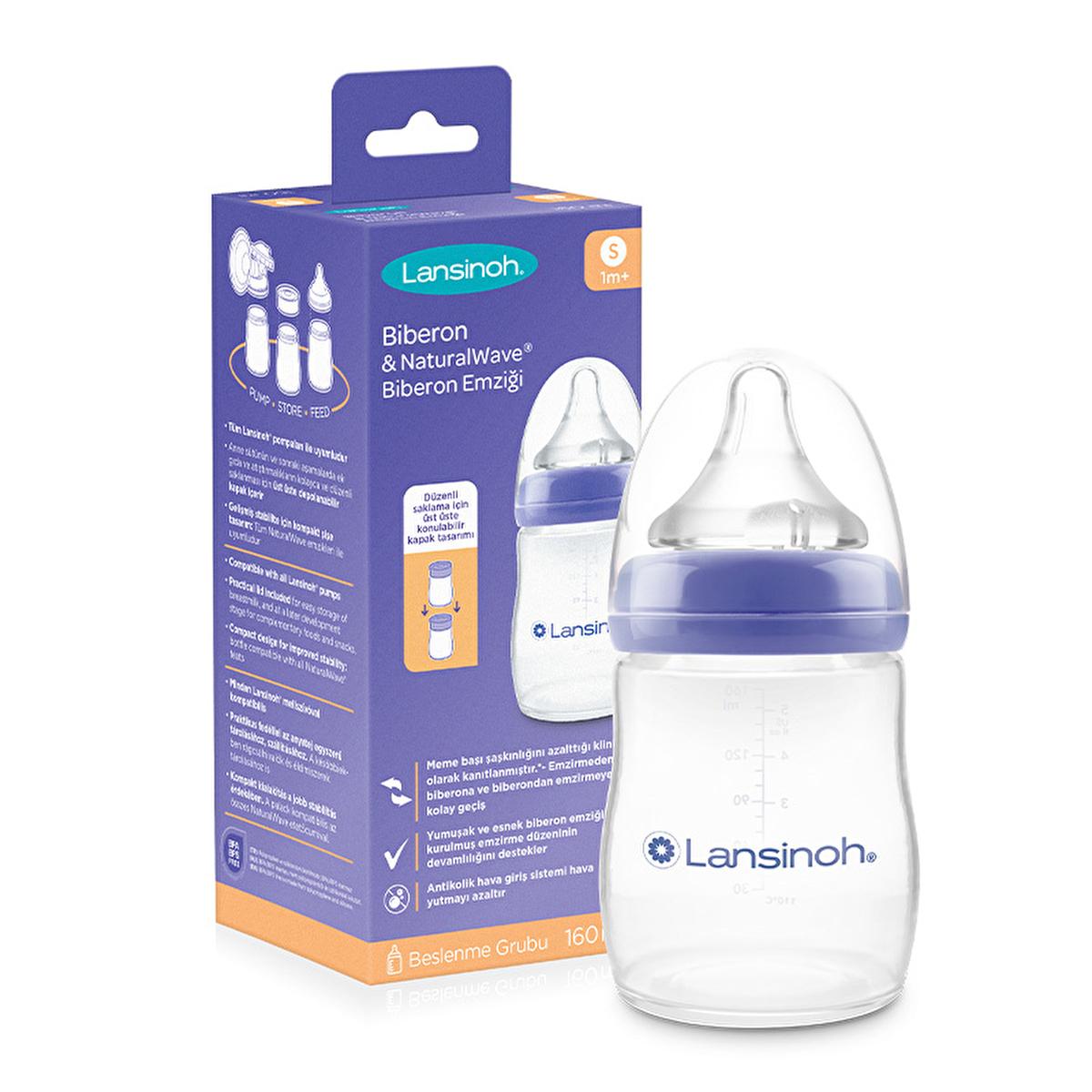 Lansinoh NaturalWave Baby Bottle Nipple - Anti-Colic, BPA Free, Easy Breastfeeding to Bottle Transition for Newborns & Infants