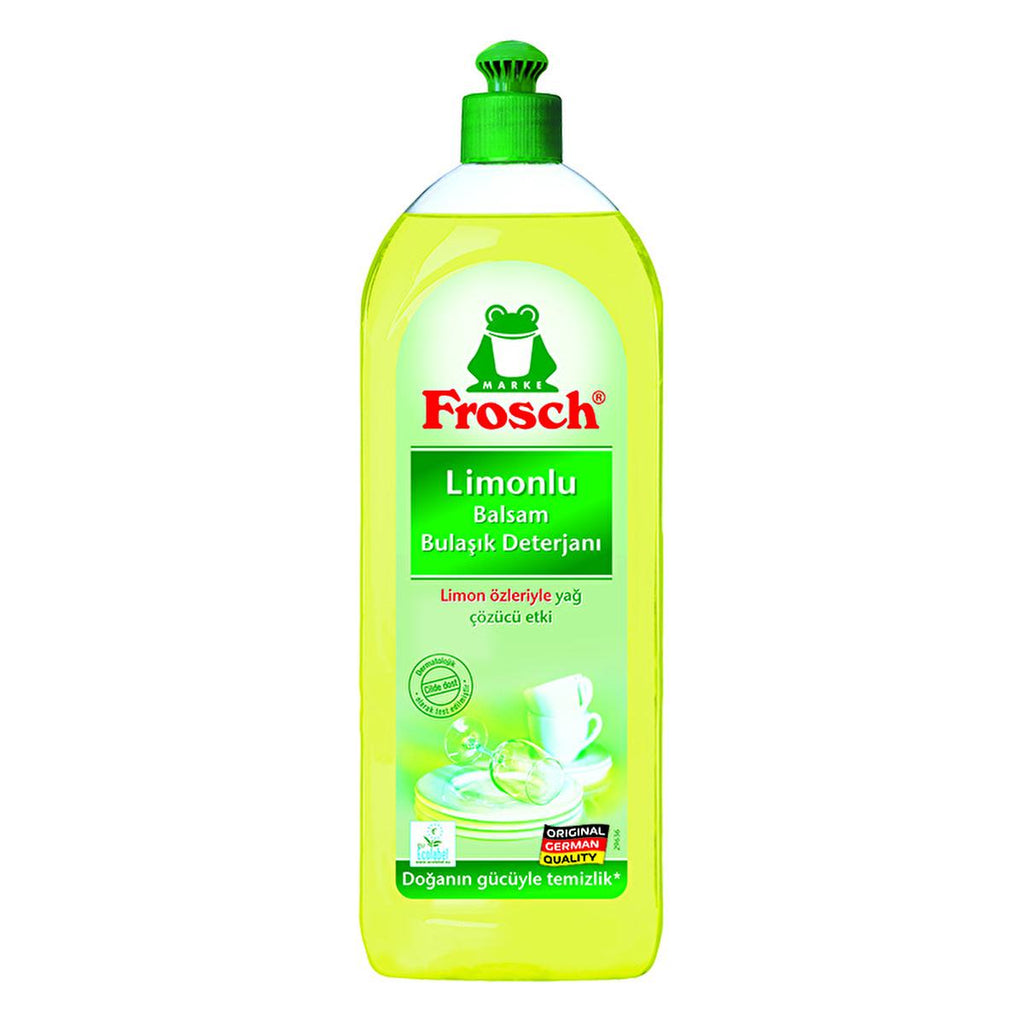 Frosch Lemon Scented Dishwashing Liquid - pH Neutral, Dermatologically Tested, 25.36 fl oz