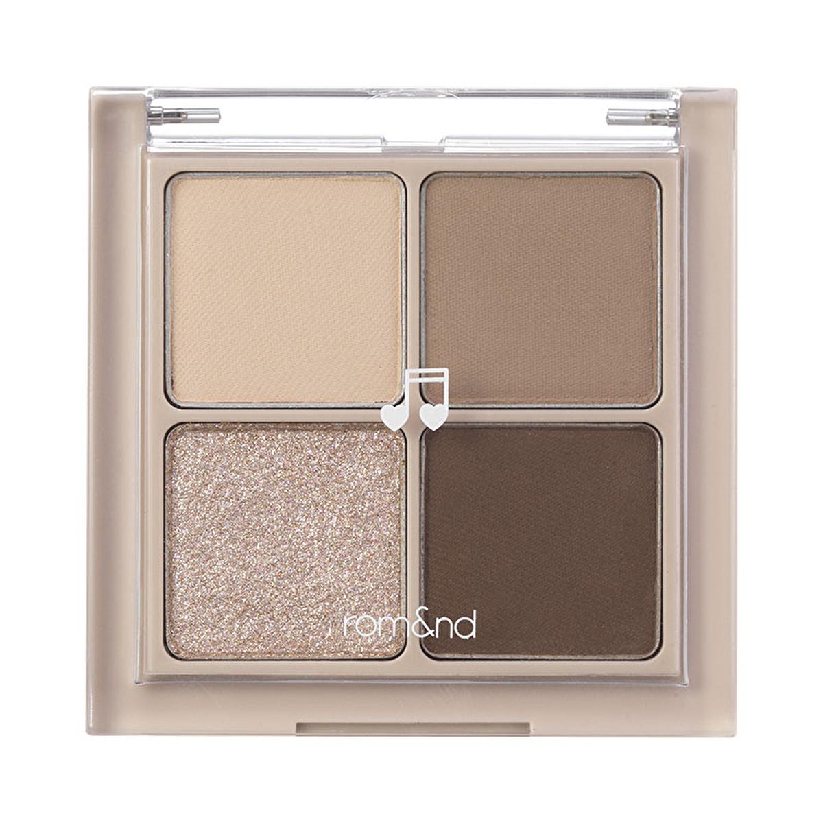 rom&nd Better Than Eyes Eyeshadow Palette M02 Dry Buckwheat - Long-Lasting Eyeshadow Palette for Everyday Natural Look