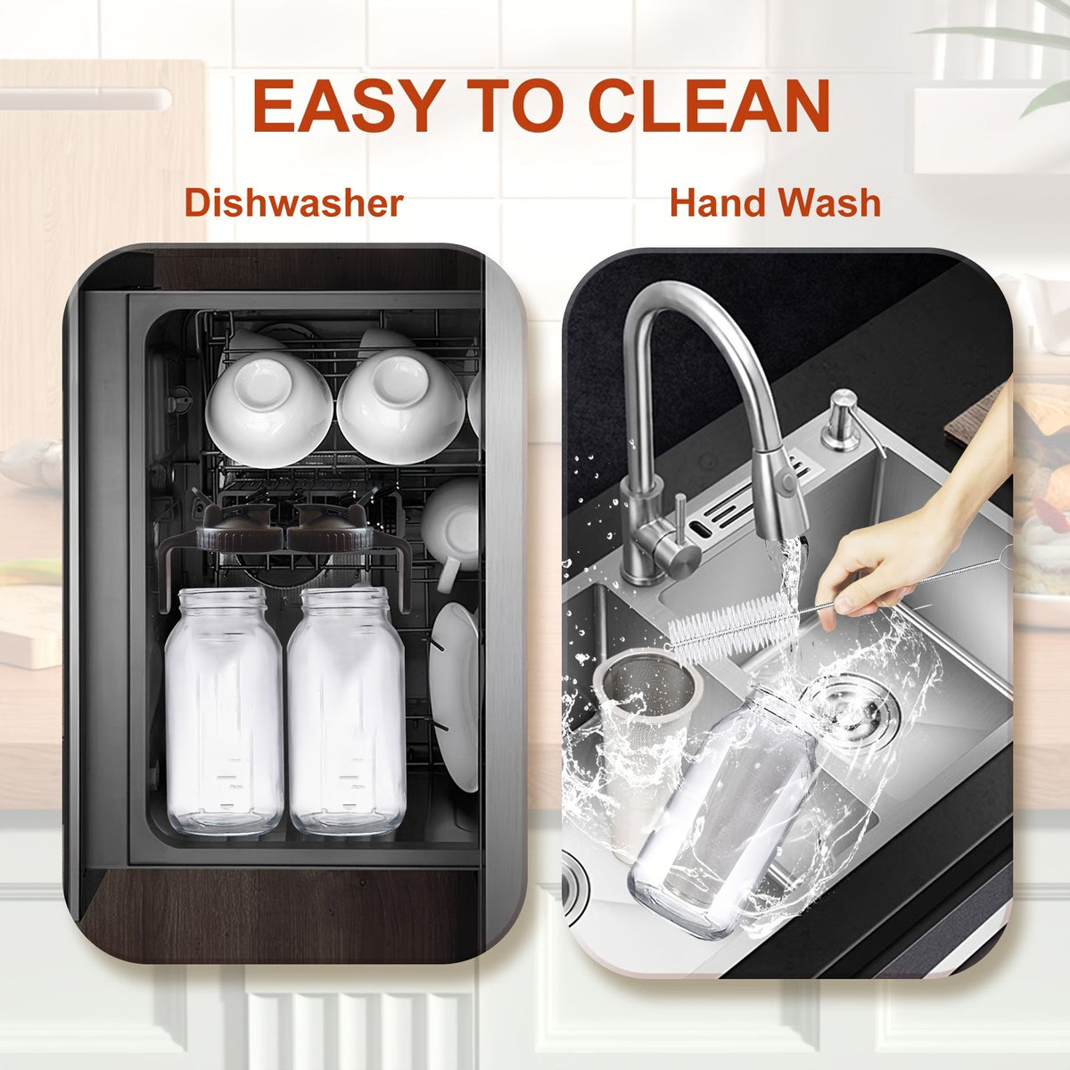 Glass Coffee Pot with Filter and Cleaning Brush