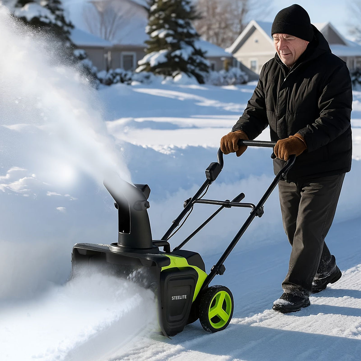 20-Inch 40V Cordless Snow Blower with 2x4.0Ah Batteries and Charger