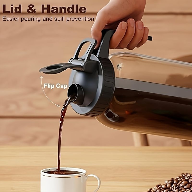 Glass Coffee Pot with Filter and Cleaning Brush