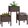 Outsunny Plastic Raised Garden Bed with Legs 84H-593V00BN