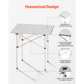 VEVOR Aluminum Folding Camping Table with Carry Bag