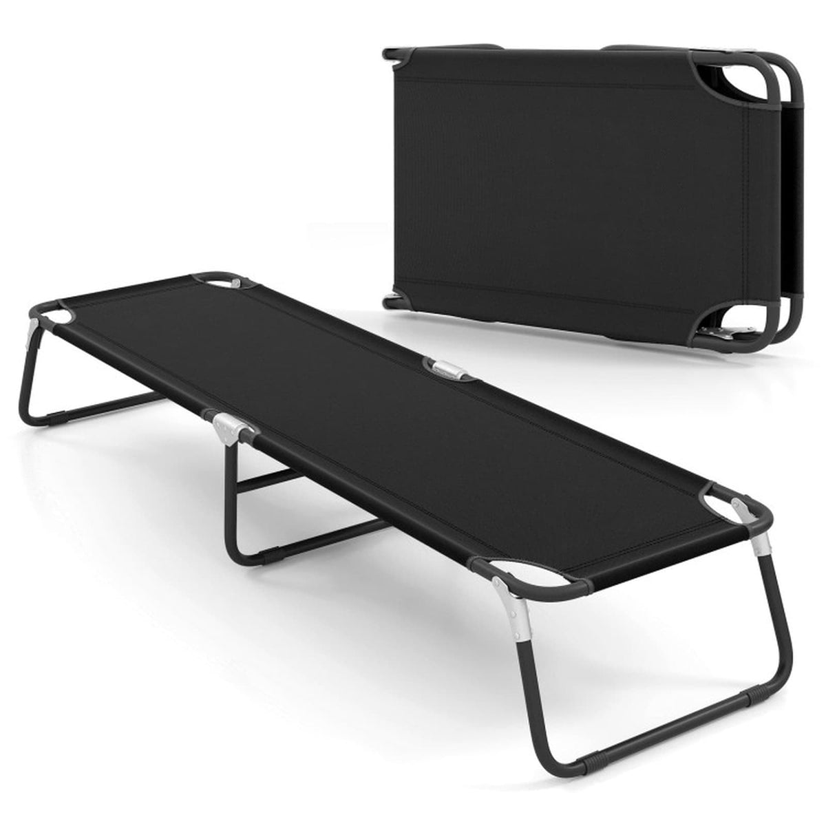 Outdoor Folding Camping Bed Portable Cot 330-lb Capacity
