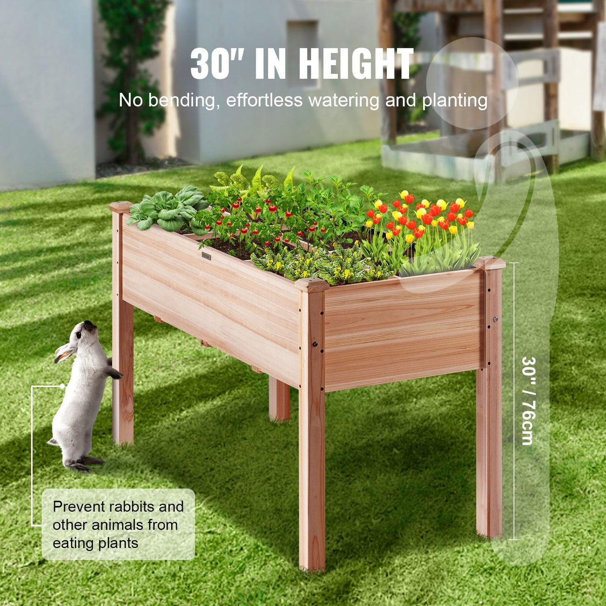 VEVOR Wood Raised Garden Bed GJS1205876CM1TDFMV0