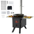 VEVOR Alloy Steel Camping Tent Wood Stove with Chimney Pipes and Gloves