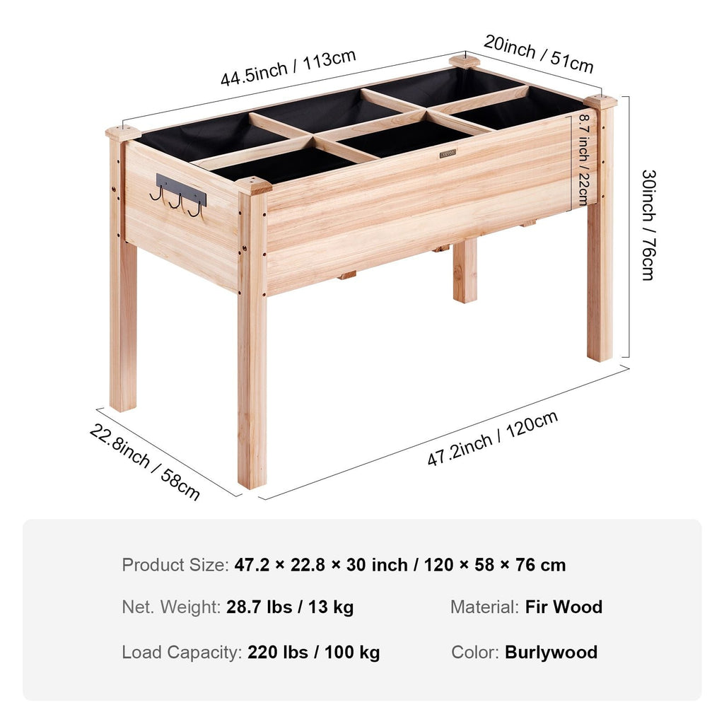 VEVOR Wood Raised Garden Bed GJS1205876CM1TDFMV0
