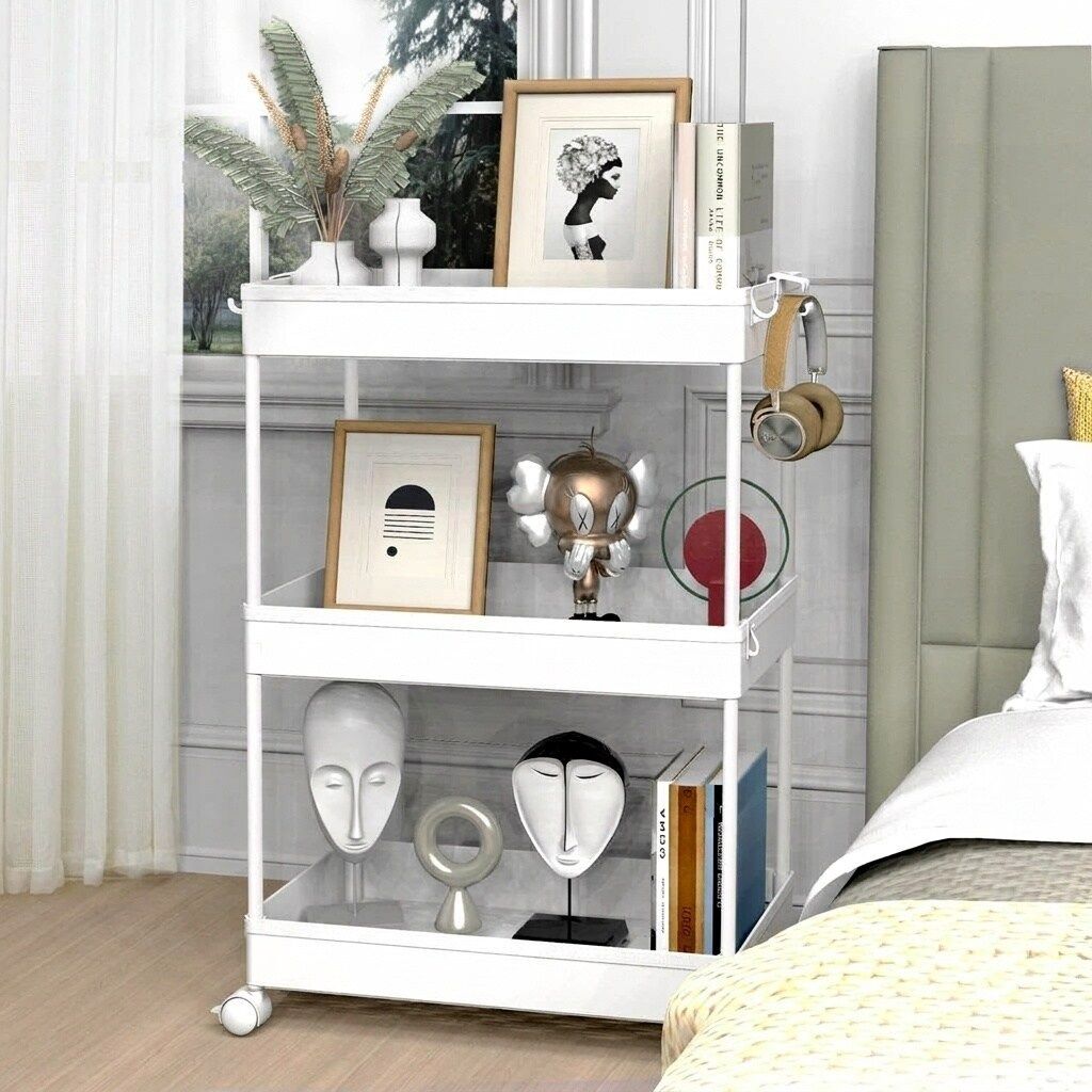 3-Tier Rolling Storage Cart Organizer