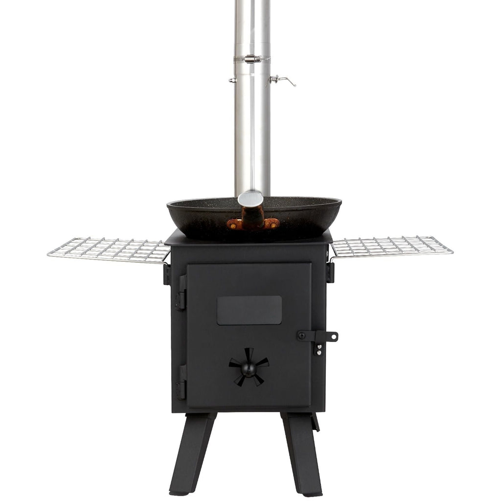 VEVOR Alloy Steel Camping Tent Wood Stove with Chimney Pipes and Gloves