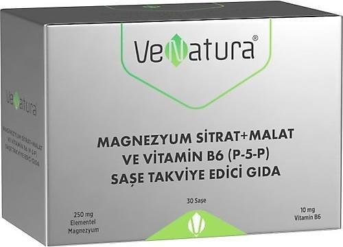 Venatura Magnesium and Vitamin B6 Supplement - 30 Sachets | Supports Overall Health & Wellness