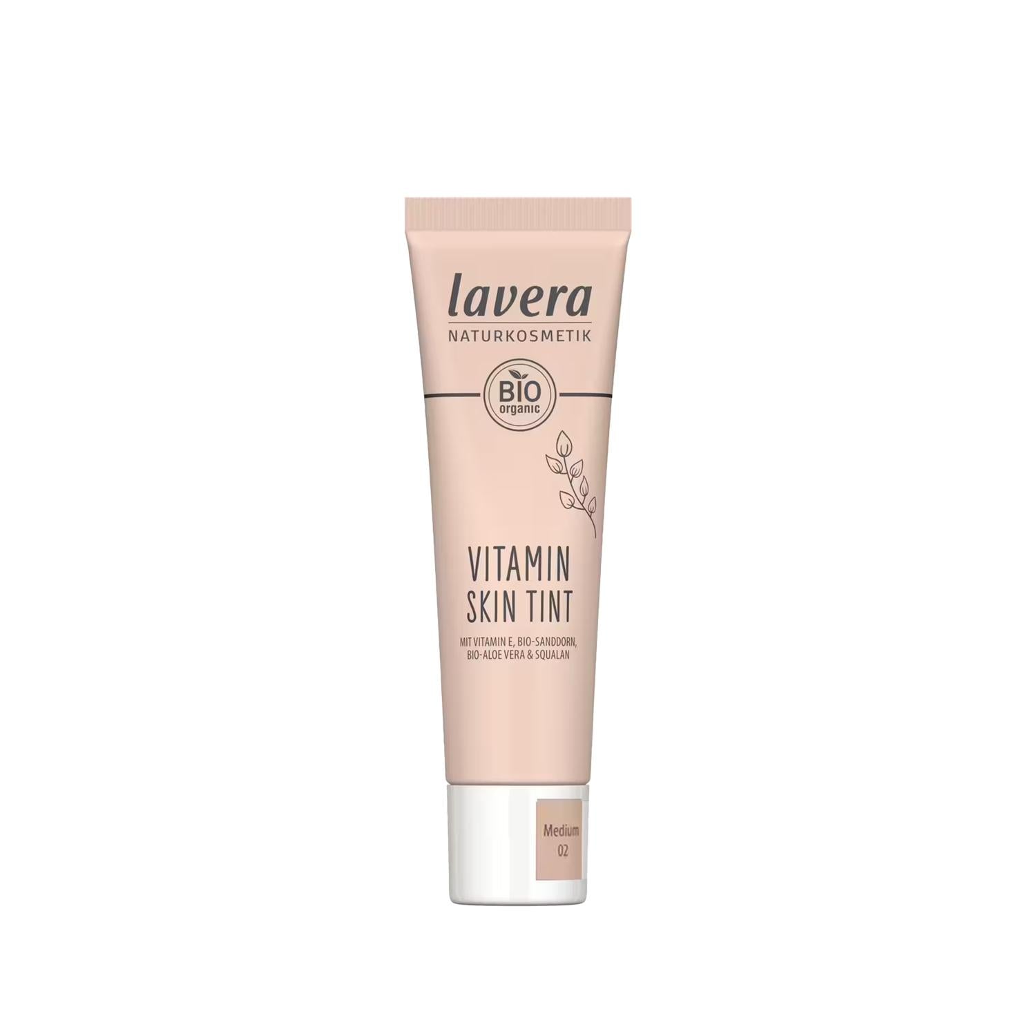 Lavera Vitamin Skin Tint - Medium 02 - 30ml - Natural Makeup, Light Coverage, Skincare Hybrid - Enriched with Vitamins for Healthy Skin