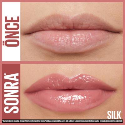 Maybelline Lifter Gloss: Hyaluronic Acid Hydrating Lip Gloss for Plump, Smooth Lips | Non-Sticky Formula - Silk Shade