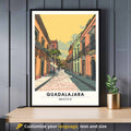 Impression Guadalajara | Affiche de voyage Guadalajara, Mexique | Impression Mexique  | Dans les rues de Guadalajara