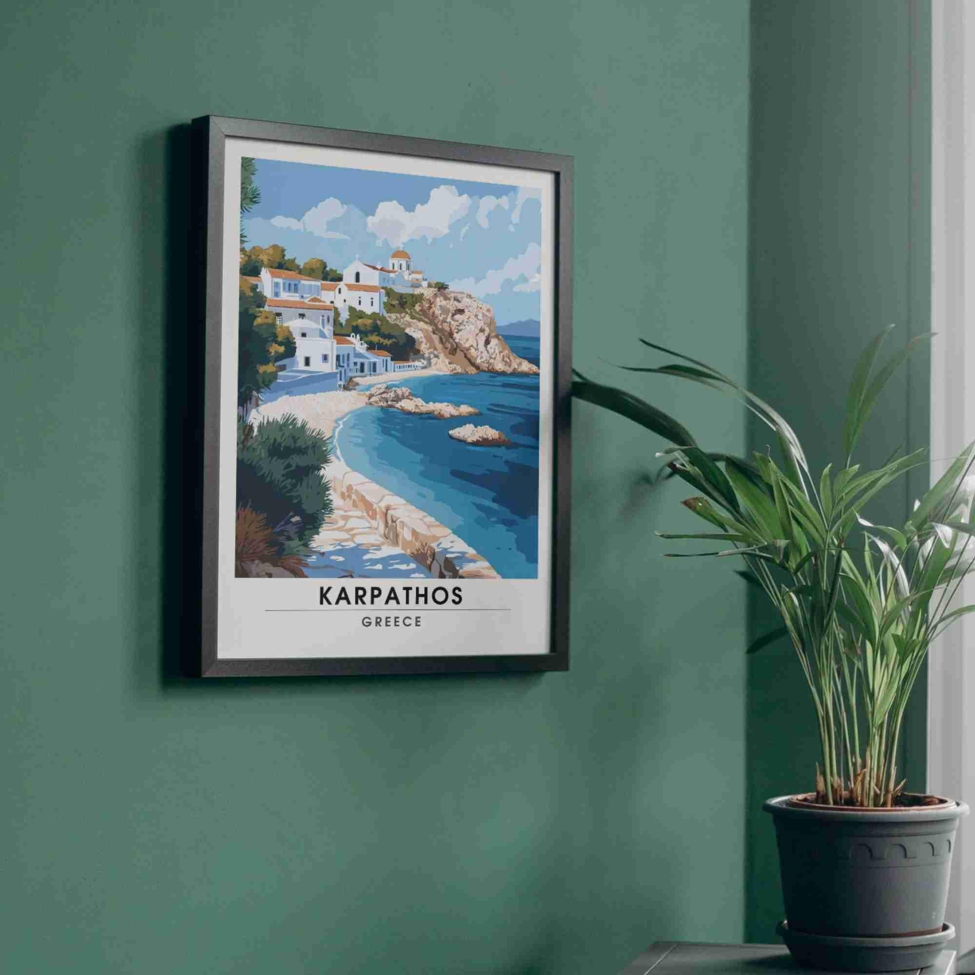 Affiche Karpathos | Impression de voyage Karpathos, Grèce