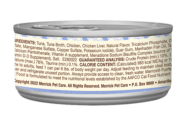 Merrick Purrfect Bistro Grain Free Adult Tuna Pate Cat Food