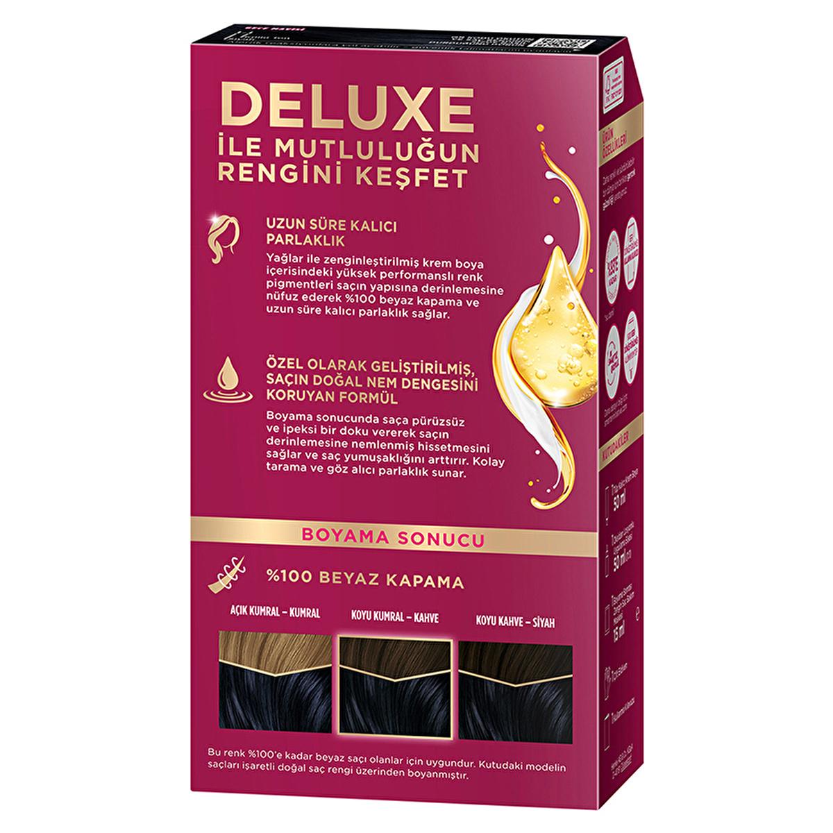 Palette Deluxe Gece Mavisi Hair Dye - Long-Lasting Vibrant Night Blue Hair Color with Nourishing Properties