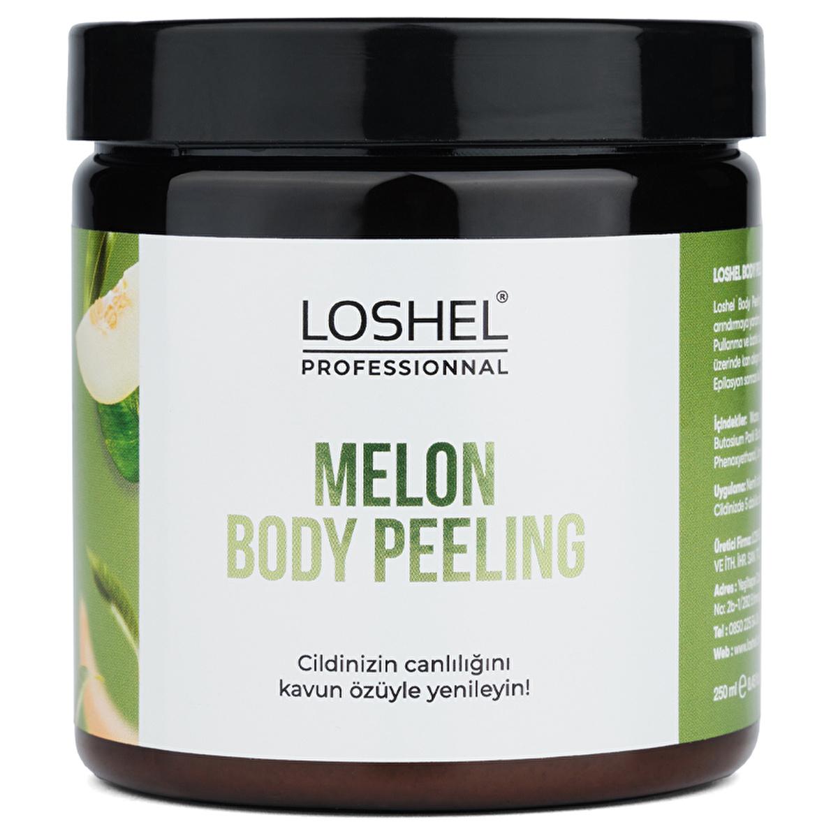 Loshel Body Peeling Kavun - Exfoliating Scrub for Smooth Skin, Moisturizing Body Peeling for Ingrown Hairs & Cellulite Prevention