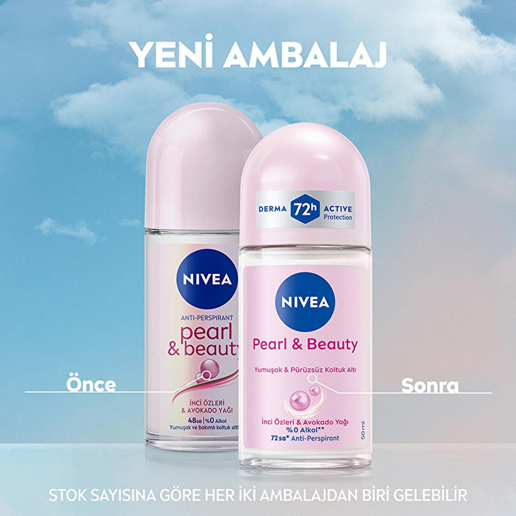 Nivea Women's Roll-on Deodorant Pearl & Beauty - Long Lasting Anti-Perspirant Protection