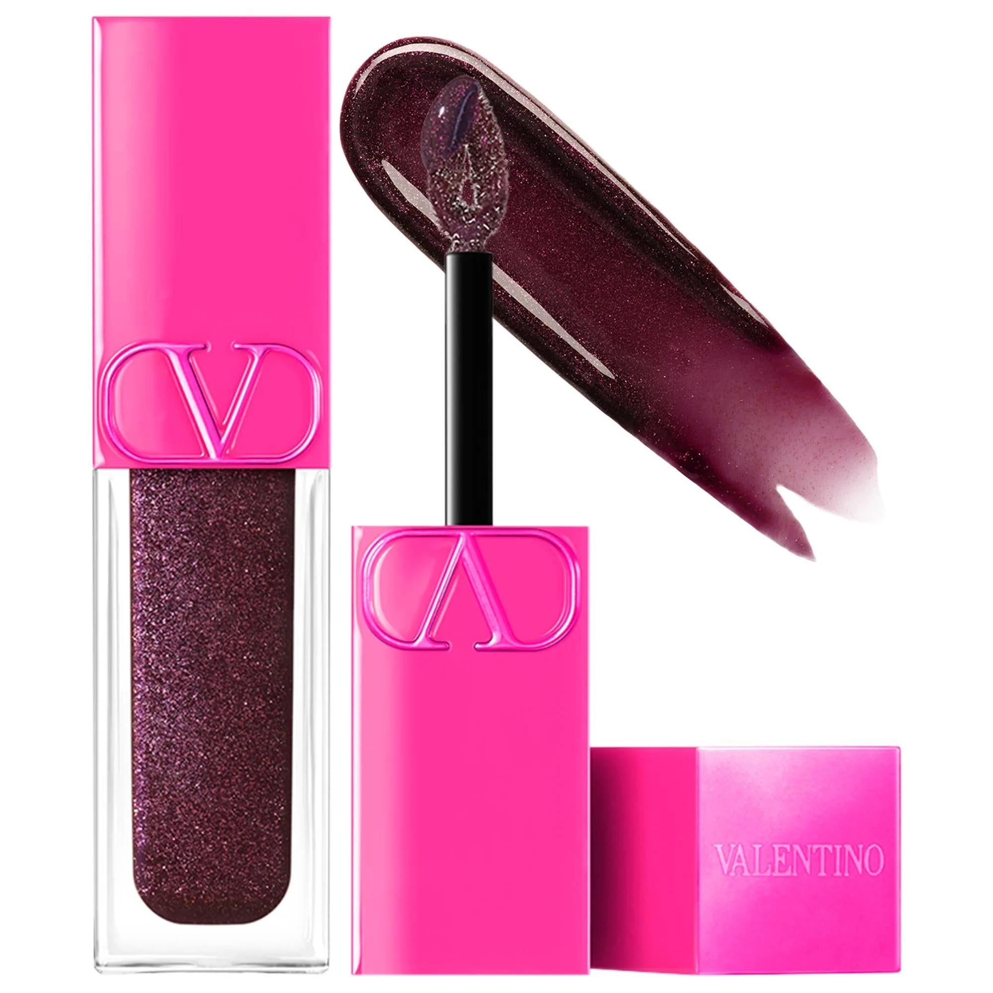 Valentino Puffer Complex Lip Plumper Gloss: Fuller Lips, Hydration, and High Shine - Lip Gloss for Sensitive Lips, Plumping & Iridescent Shades