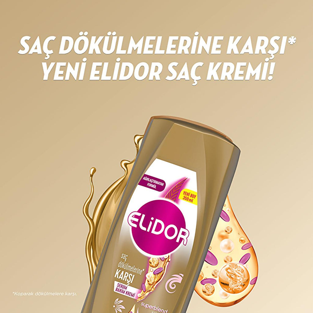Elidor Hair Loss Conditioner: E Vitamin, Chia Seed Oil & Keratin - Hair Breakage Treatment, Strengthening Hair Conditioner, Hair Repair, Split Ends - 11.83 fl oz