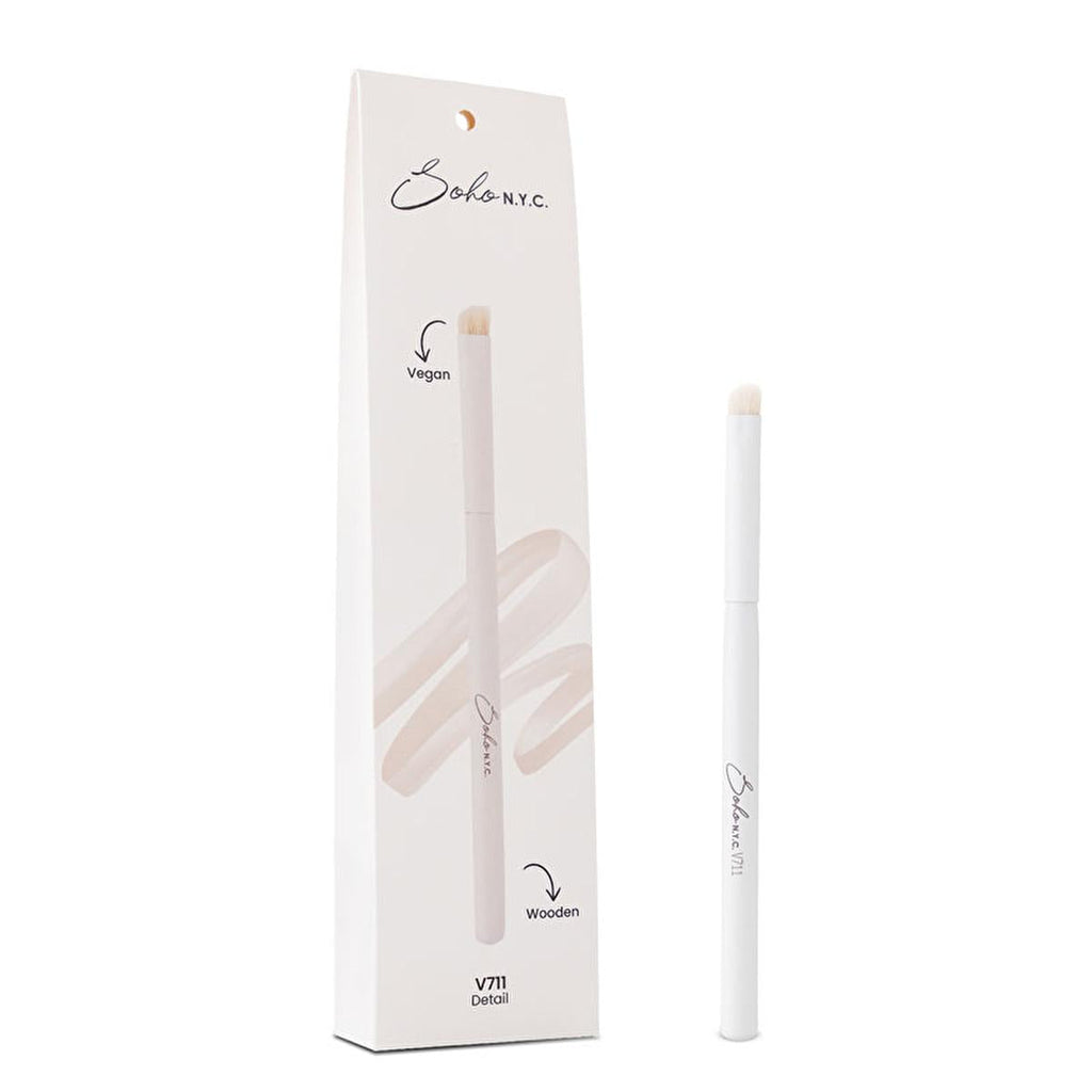Soho N.Y.C. Vegan Angled Makeup Brush V711 - Precise Application, Eco-Friendly & Cruelty-Free