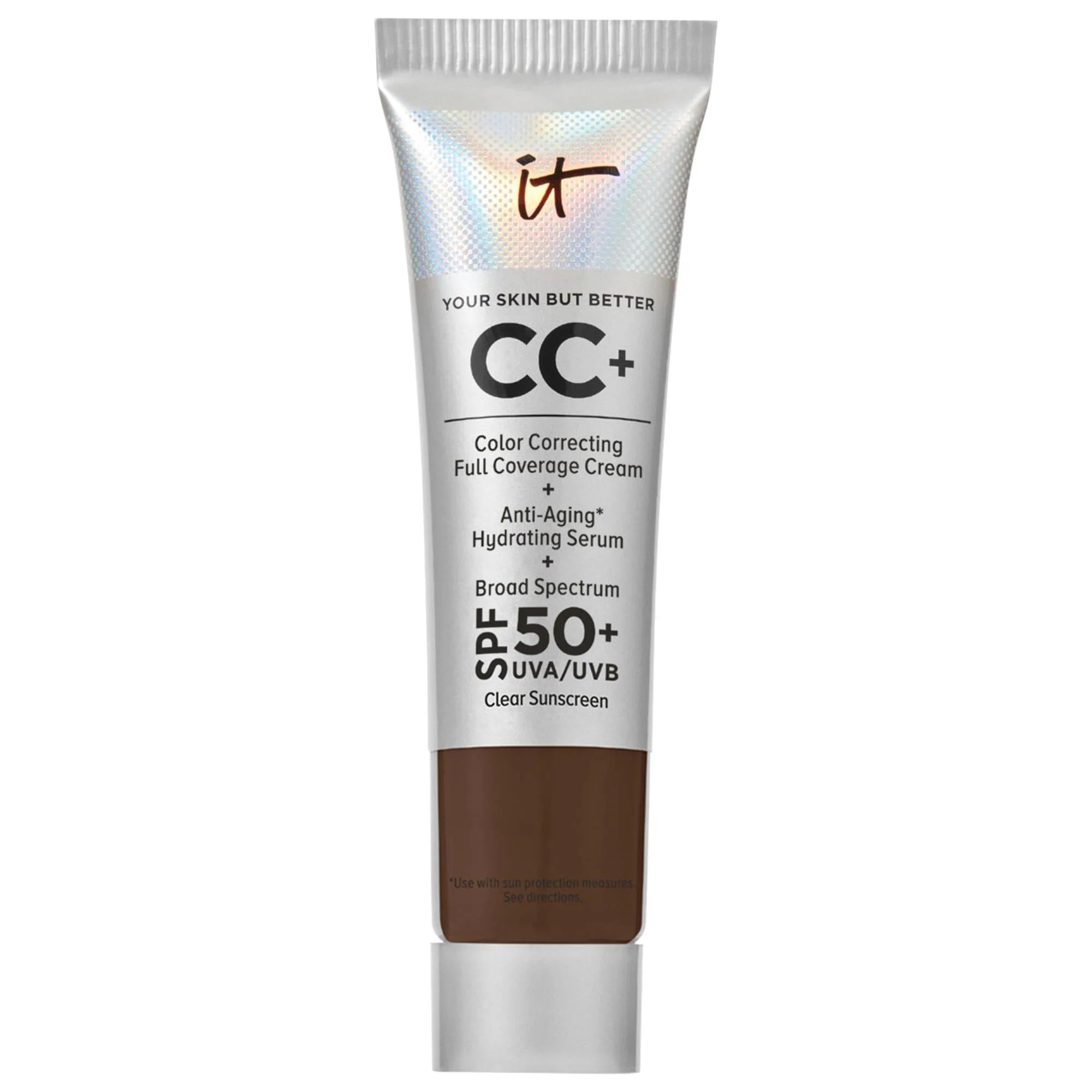 IT Cosmetics Mini CC+ Cream: Full Coverage Color Correcting Foundation with SPF 50+ - Hydrating, Vegan & Cruelty-Free Makeup