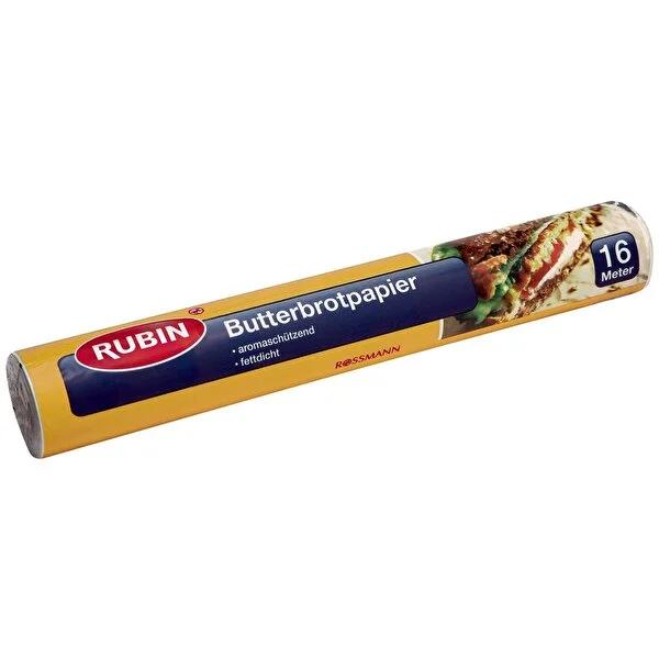 Rubin Food Storage Paper Ð 16m Roll, Chlorine-Free, Recyclable Food Wrap for Kitchen Storage & Aroma Protection