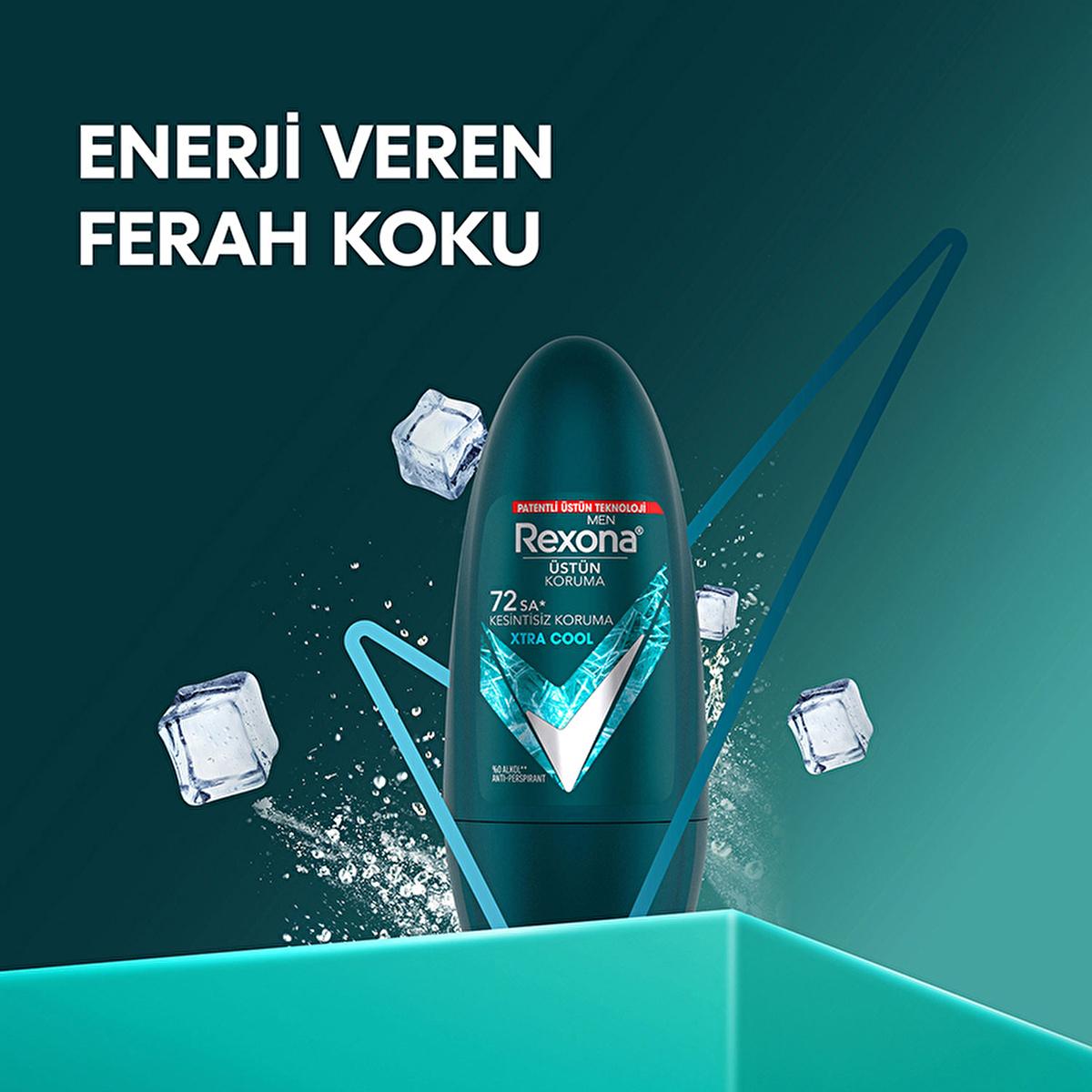 Rexona Xtra Cool Roll-On Deodorant for Men - 72 Hour Protection, Long-Lasting Freshness