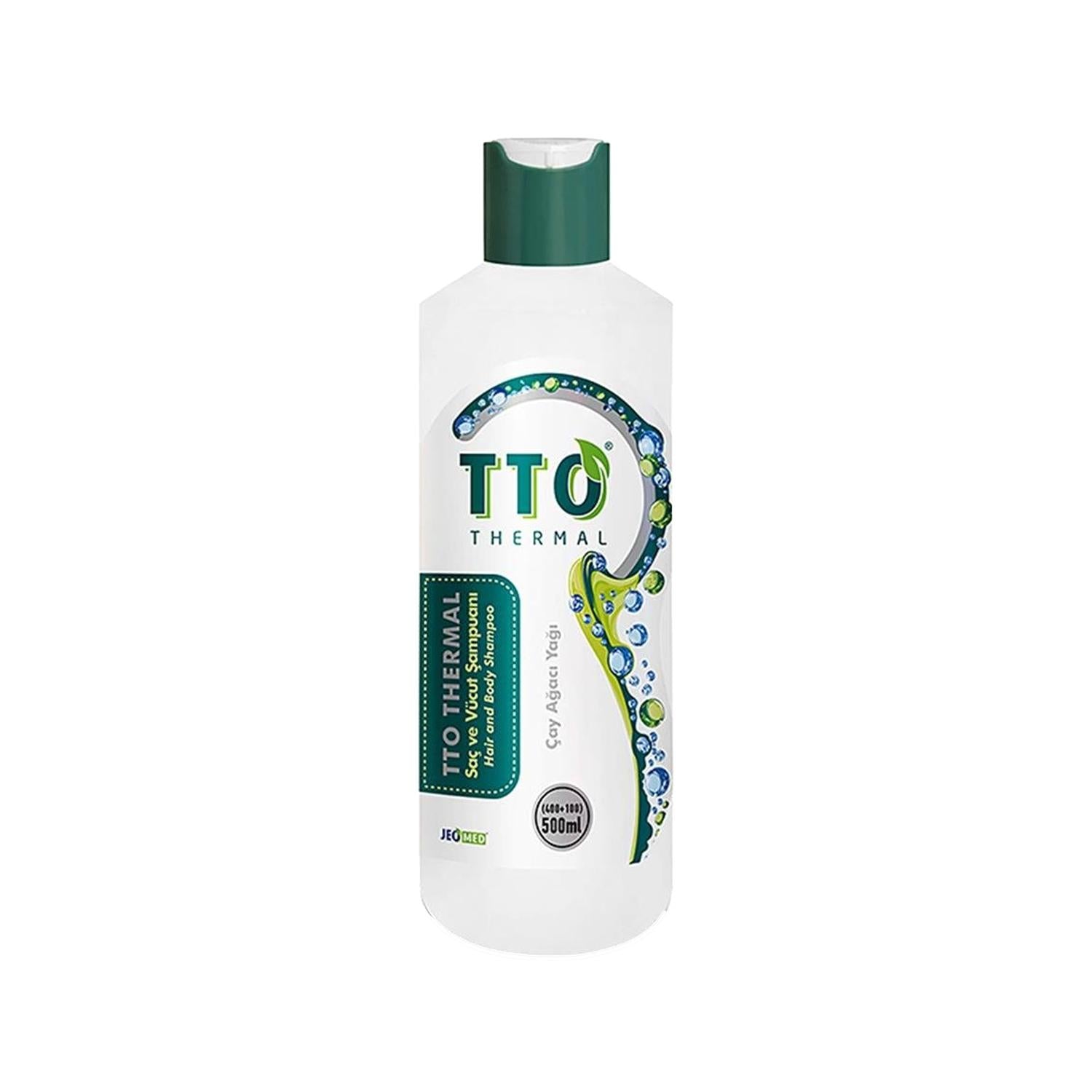 TTO Thermal Tea Tree Oil Shampoo for Oily Hair and Body - 16.91 fl oz Natural Cleanser