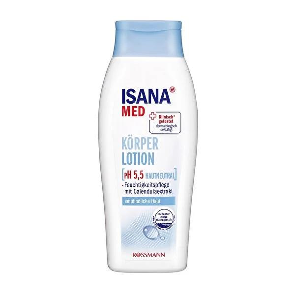 Isana Moisturizing Body Lotion - Vegan, Dermatologically Approved, pH 5.5 - Intensive Hydration for Dry Skin