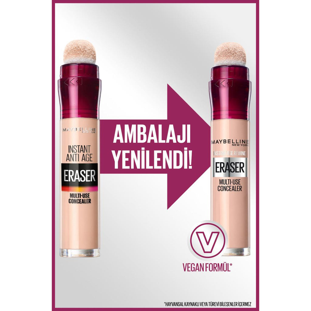 Maybelline Instant Age Rewind Concealer - 121 Light Honey - Dark Circle Eraser, High Coverage, Brightening, Anti-Aging