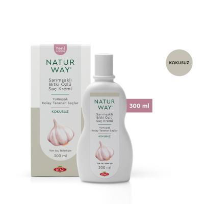 Otacı Naturway Garlic Hair Cream - Natural, Paraben-Free, Silicone-Free Hair Care for Soft & Manageable Hair