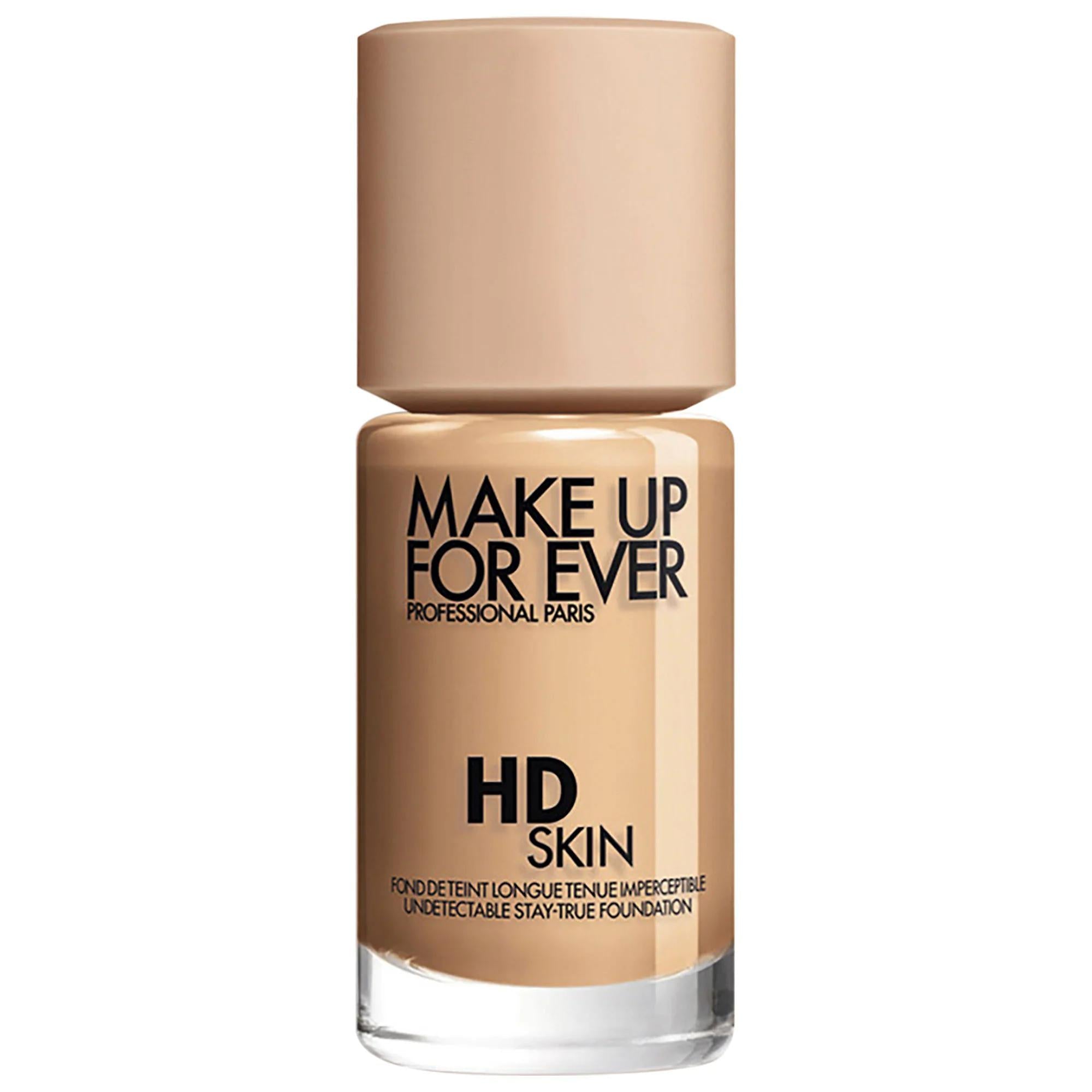 HD Skin Waterproof Natural Matte Liquid Foundation by Make Up For Ever - Long Lasting, Eco Friendly Packaging, Natural Finish