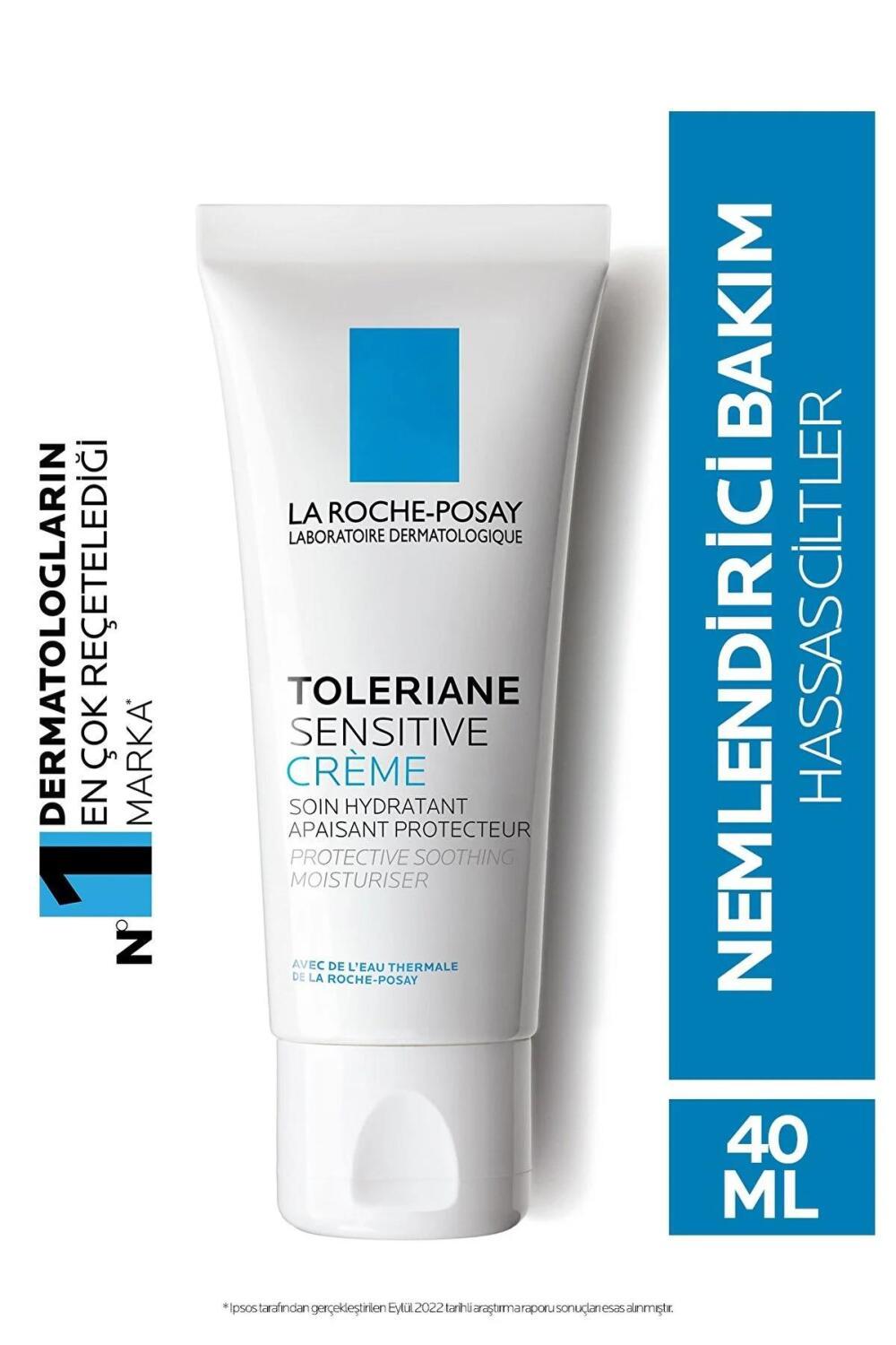 La Roche Posay Toleriane Sensitive Prebiotic Moisturizing Cream - Fragrance-Free, 48hr Hydration for Sensitive Skin