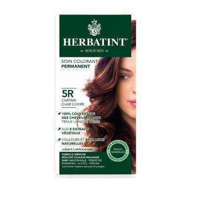 Herbatint 5R Light Copper Chestnut Hair Dye - Herbal, Ammonia & Paraben Free Gray Coverage for Sensitive Scalp