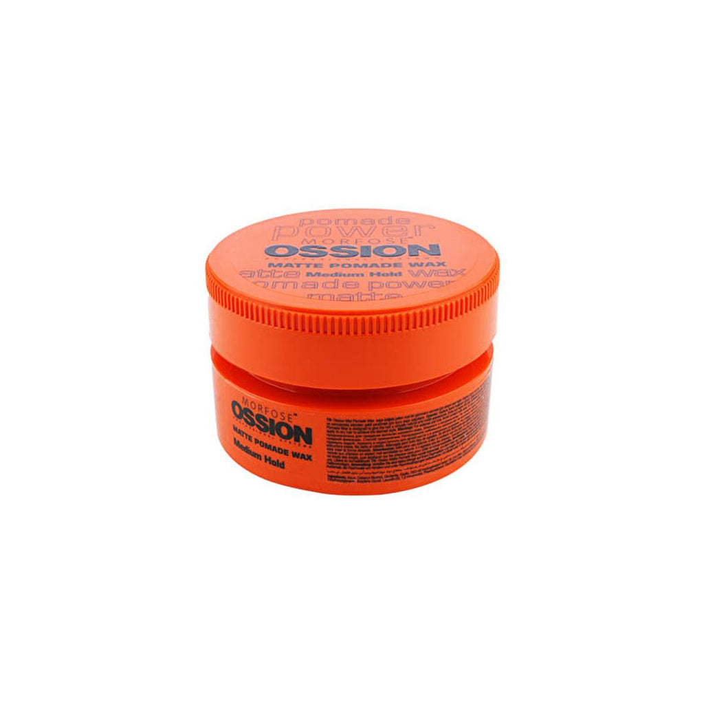 Morfose Ossion Matte Pomade Wax for Natural Hair Styling - 3.38 fl oz, Water-Based, Medium Hold, Residue-Free