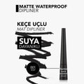 Flormar Matte Waterproof Liquid Eyeliner for Precise, Dramatic Eye Look - Black