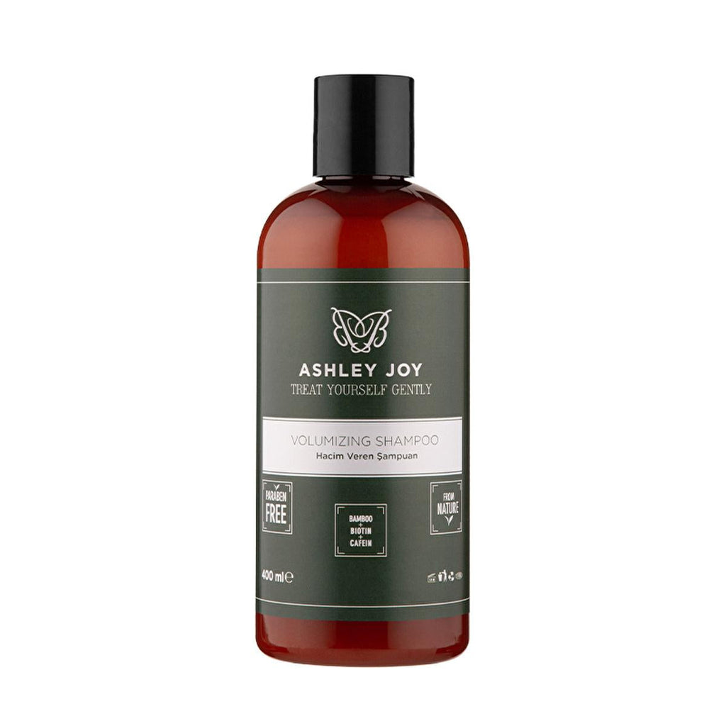 Ashley Joy Volumizing Shampoo: Bamboo & Caffeine for Thicker, Fuller Hair - Paraben Free - 400ml