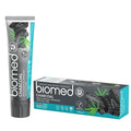 Biomed Charcoal Toothpaste: Natural Teeth Whitening, Plaque Removal & Enamel Strength - Fluoride-Free, Breath Freshening Oral Care