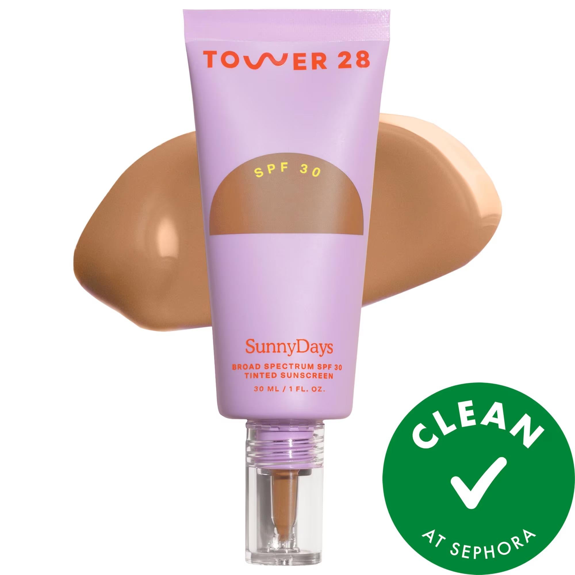 SunnyDays SPF 30 Tinted Sunscreen Foundation - Natural Finish, Vegan & Gluten-Free